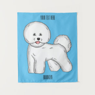 Bijvoorbeeld cartoon bichon frise wandkleed