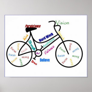 Bijvoorbeeld Motivatie sportfietsen, Motivatie Poster