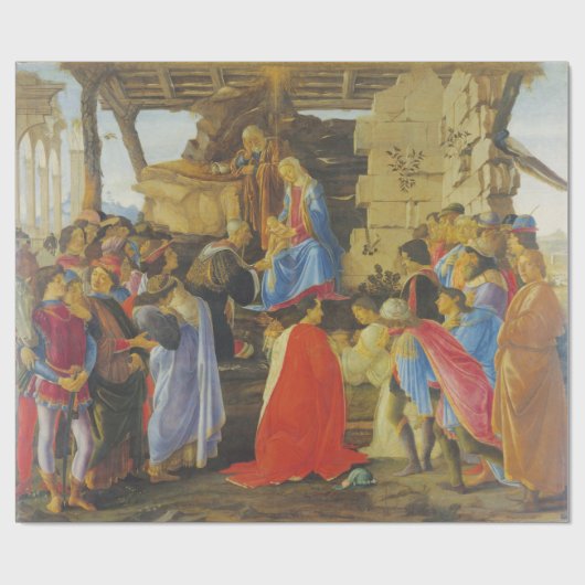 Bijwerking van de Magi door Sandro Botticelli 1475 Cadeaupapier (Vlak)