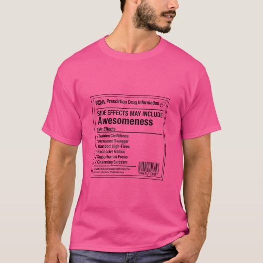 Bijwerkingen: Awesome grap T-shirt (Voorkant)