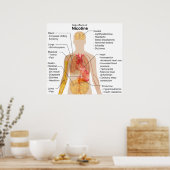 Bijwerkingen van Nicotine op het menselijk lichaam Poster (Keuken)