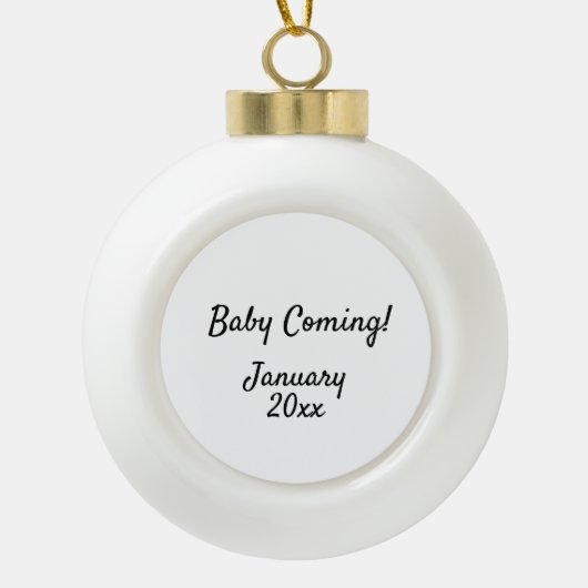 "Bijzondere aankondiging" Keramische Bal Ornament (Voorkant)