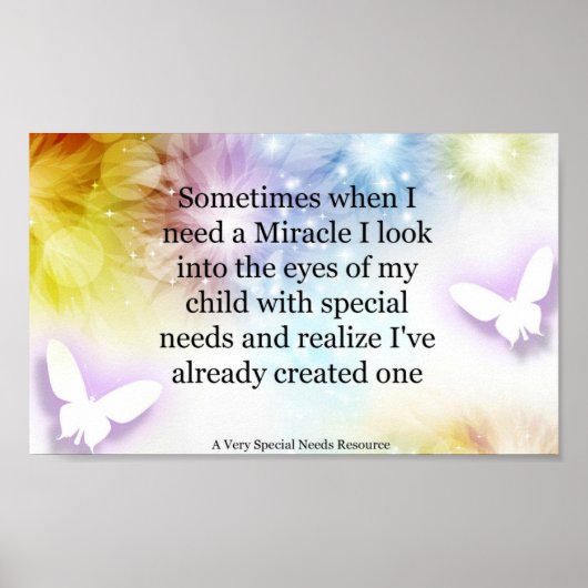 Bijzondere behoeften Mirakel Butterfly Poster (Voorkant)