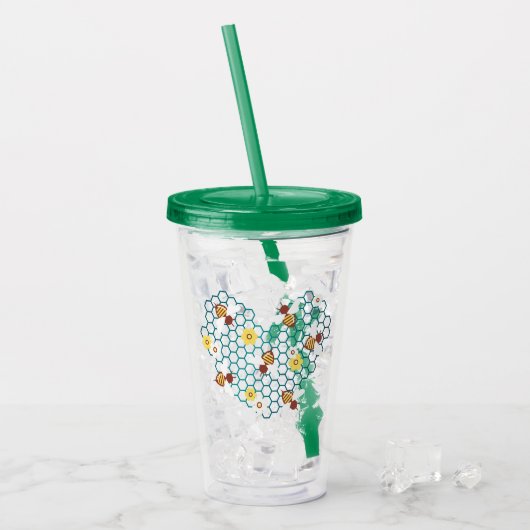 Bijzondere Bij Inspirerend Acryl Drinkbeker (Voorkant ijs)
