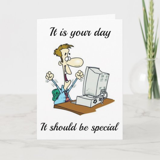 BIJZONDERE BIRTHDAG *NET ALS U* KAART (Voorkant)