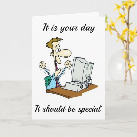 BIJZONDERE BIRTHDAG *NET ALS U* KAART (Gele Bloem)