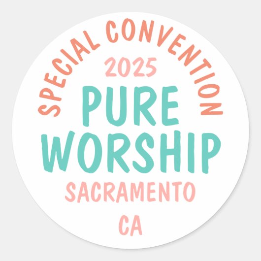 Bijzondere Conventie 2025 | JW Ronde Sticker (Voorkant)