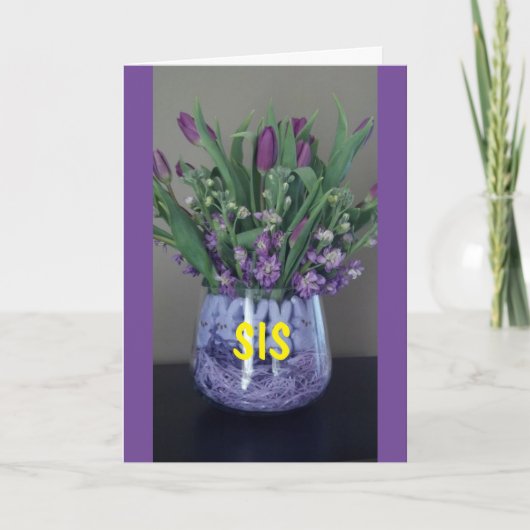 **BIJZONDERE EENVOUDIGERE WENSEN VOOR MIJN SIS**-K FEESTDAGEN KAART (Voorkant)