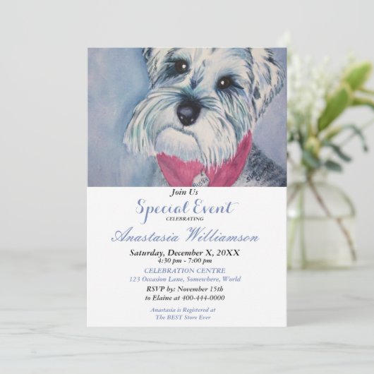 BIJZONDERE INVITATIE VAN PARTIJEN BIJ GEBEURTENISS KAART (Staand voorkant)