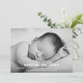 BIJZONDERE LEVERING | GEBOORTEAANKONDIGING AANKONDIGING (Staand voorkant)