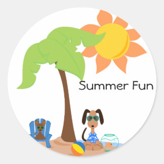 Bijzondere mode SummerFun ticket Ronde Sticker