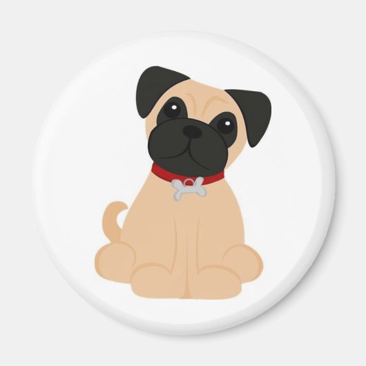 Bijzondere Modes - Pug Magneet (Voorkant)