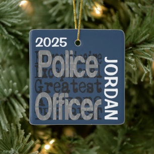 Bijzondere politieagent Aangepast Keramisch Ornament