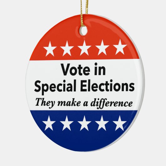 bijzondere verkiezingen keramisch ornament (Links)