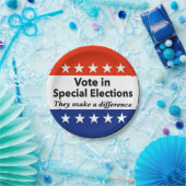 bijzondere verkiezingen papieren bordje (Feest)