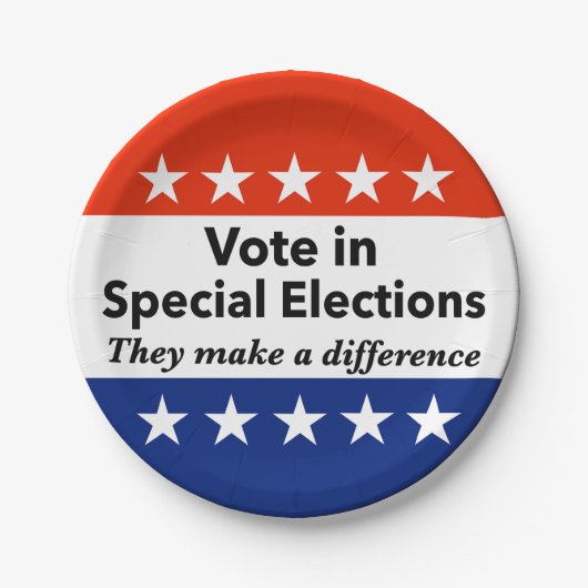 bijzondere verkiezingen papieren bordje (Voorkant)