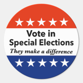 bijzondere verkiezingen ronde sticker