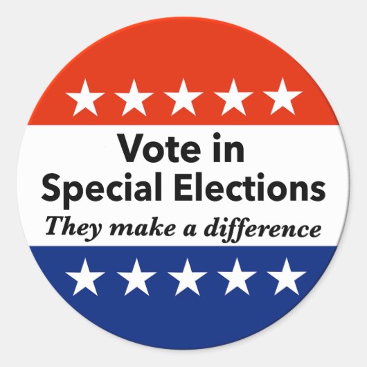 bijzondere verkiezingen ronde sticker (Voorkant)