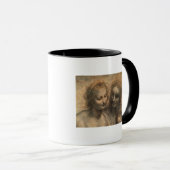 Bijzonderheden over de hoofden van de Maagd en de Mok (Voorkant rechts)