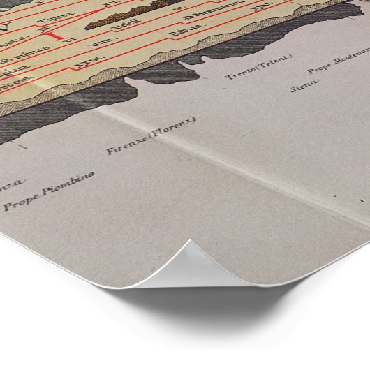 Bijzonderheden van de Peutinger-tabel Poster (Hoek)