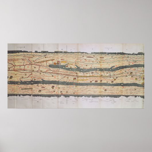 Bijzonderheden van de Peutinger-tabel Poster (Voorkant)