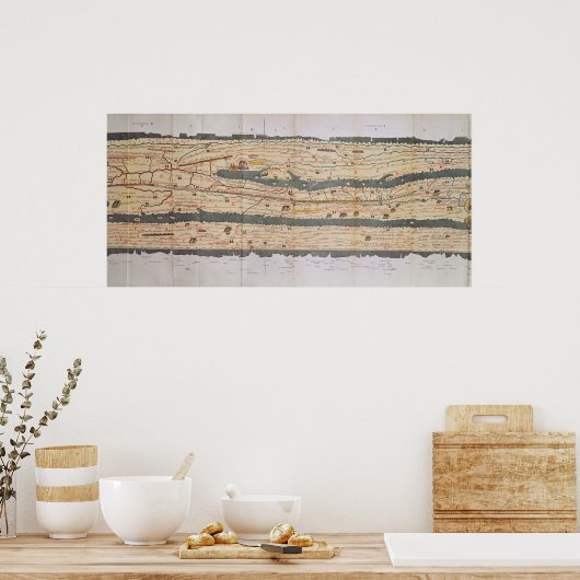 Bijzonderheden van de Peutinger-tabel Poster (Keuken)
