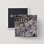 Bijzonderheden van een rituele inschrijving vierkante button 5,1 cm (Voorkant /achterkant)