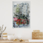 Bike, amsterdam poster (Keuken)