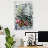 Bike, amsterdam poster (Thuiskantoor)