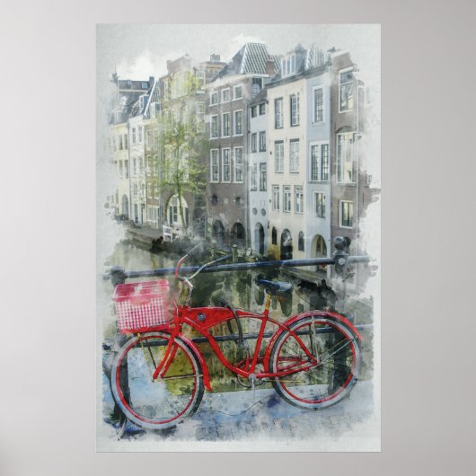 Bike, amsterdam poster (Voorkant)