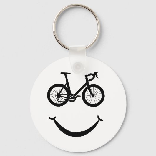 Bike Art Riding Bicycle Clipart Biking Clip Art Sleutelhanger (Voorkant)