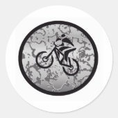 Bike BLACK GRAYED Ronde Sticker (Voorkant)