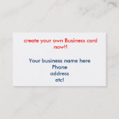 Bike blauwdruk Visitekaartje voor Cycle mensen! (Achterkant)