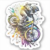 Bike BMX Wheelie Fixbike voor de bestuurder. Moder Sticker (Voorkant)