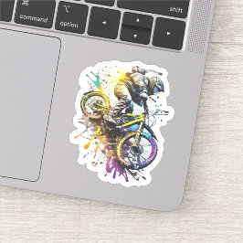 Bike BMX Wheelie Fixbike voor de bestuurder. Moder Sticker