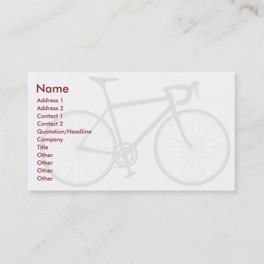 Bike - Business Visitekaartje (Voorkant)