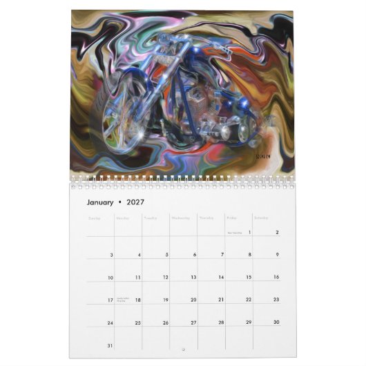 Bike Calendar Kalender (Jan 2027)