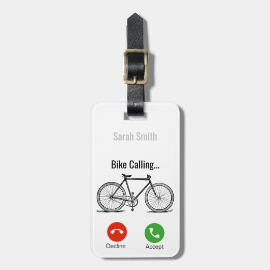 Bike Calling..Persoonlijk Bagagelabel (Voorkant verticaal)