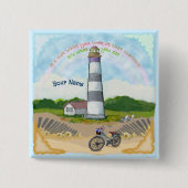 Bike Choice Lighthouse Vierkante Button 5,1 Cm (Voorkant)