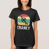 Bike Crank - Cranky - Cyclist Retro Distress Loo T-shirt (Voorkant)