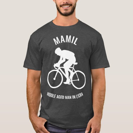 Bike Cycling Middle Aged Man Mamil T-shirt (Voorkant)