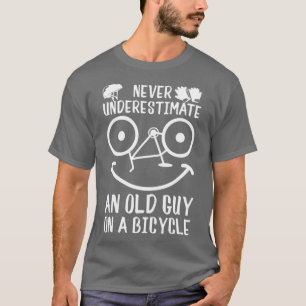 Bike Cycling onderschat nooit een oude man op een T-shirt
