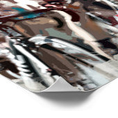 Bike Cyclists vechten voor positie Poster (Hoek)