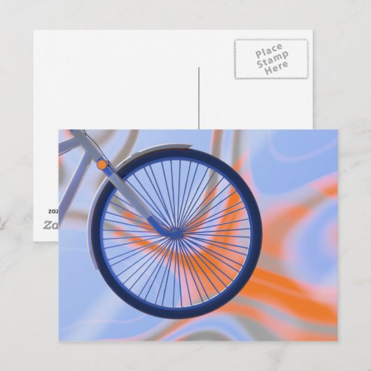 Bike-cyclus - fietsenwiel briefkaart (Voorkant / Achterkant)
