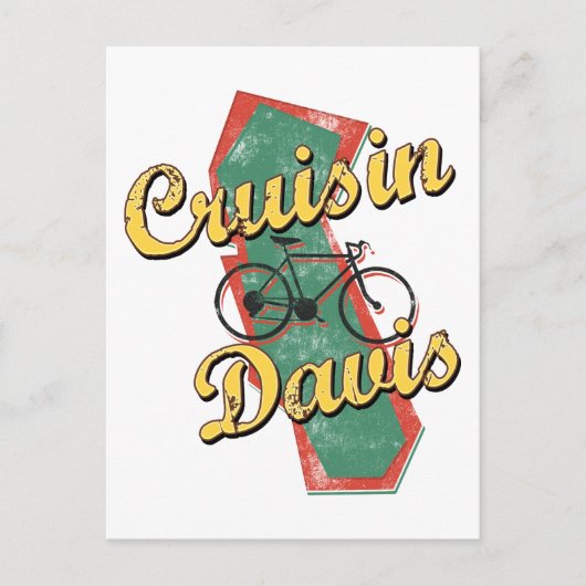 Bike Davis Cruise California Briefkaart (Voorkant)