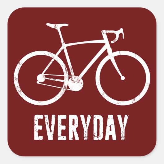 Bike Day Vierkante Sticker (Voorkant)