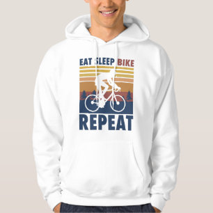 Bike Eat Sleep Bike Herhaling Gezegde Bike Gift Hoodie