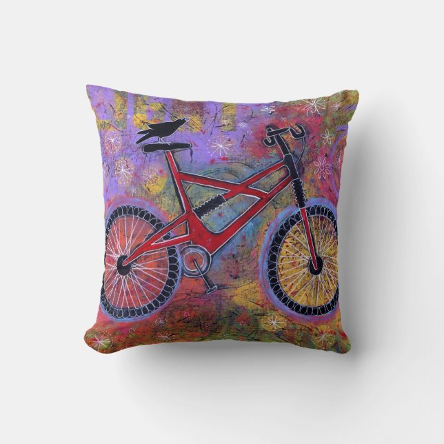 Bike en Raven Pillow - Pure Delight Kussen (Voorkant)