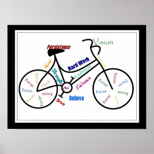 Bike, fiets, cyclus, sport, fietsen, Motivatie Poster