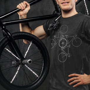 Bike . fietsen . zwarte fietsen t-shirt